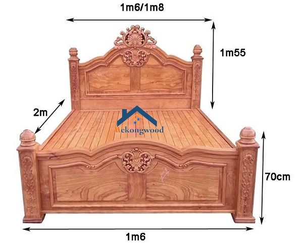 kích thuốc của giường gỗ tân cổ điển