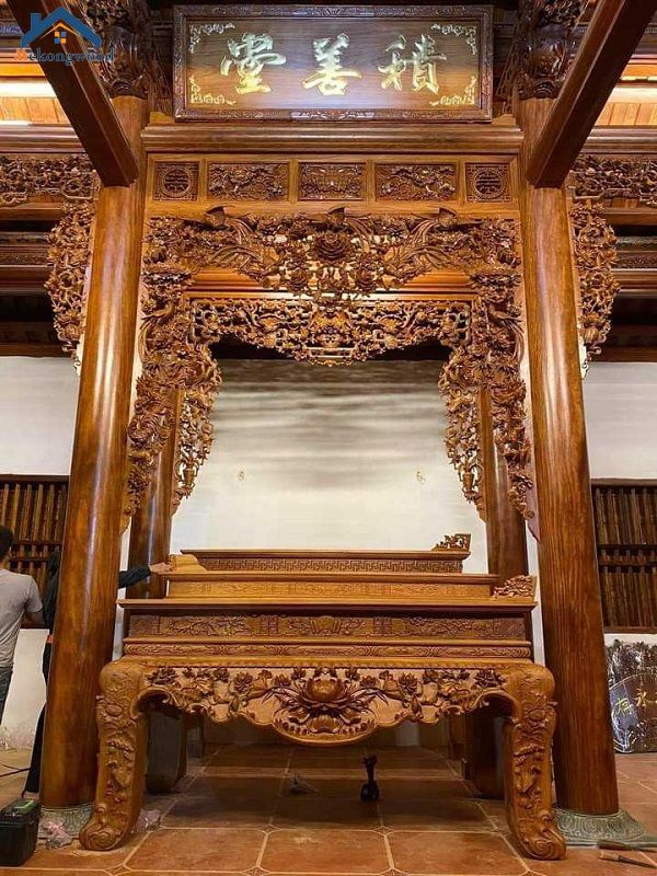 hình ảnh bàn thờ gia tiên 3 tầng đẹp
