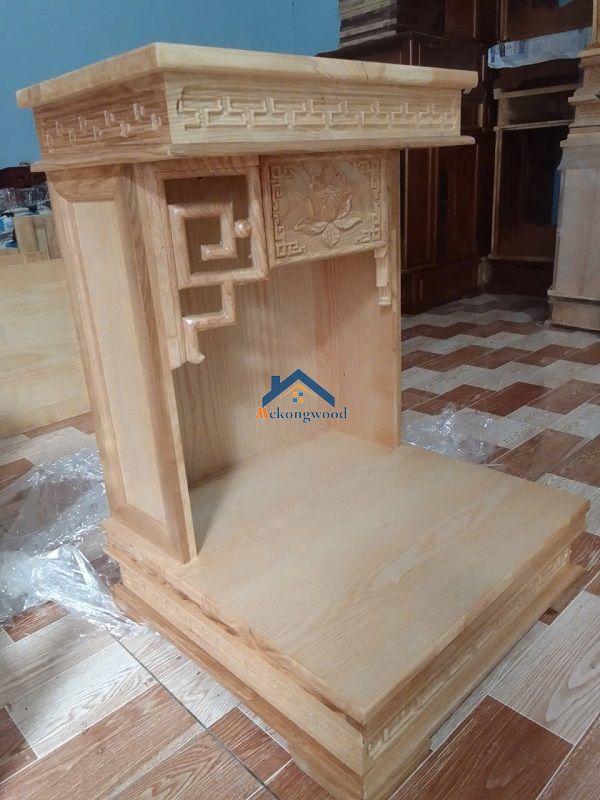 bàn thờ ông địa gỗ sồi