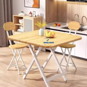 bàn ăn gấp gọ khung thép carbon giá re