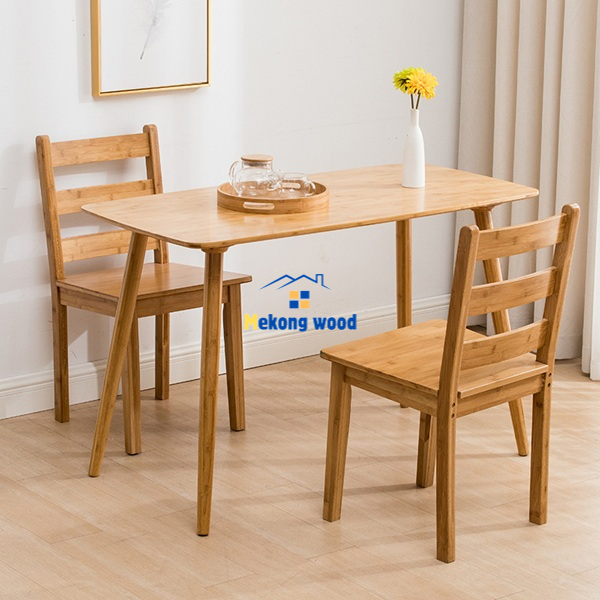 Mẫu bàn ăn bằng tre ép giá rẻ tại Mekongwood
